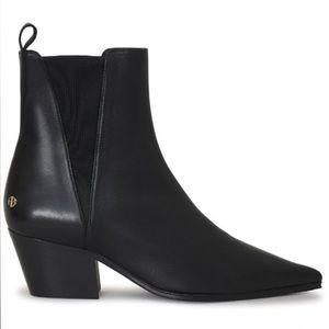 Anine Bing Sky Black Leather Ankle Boots size 8